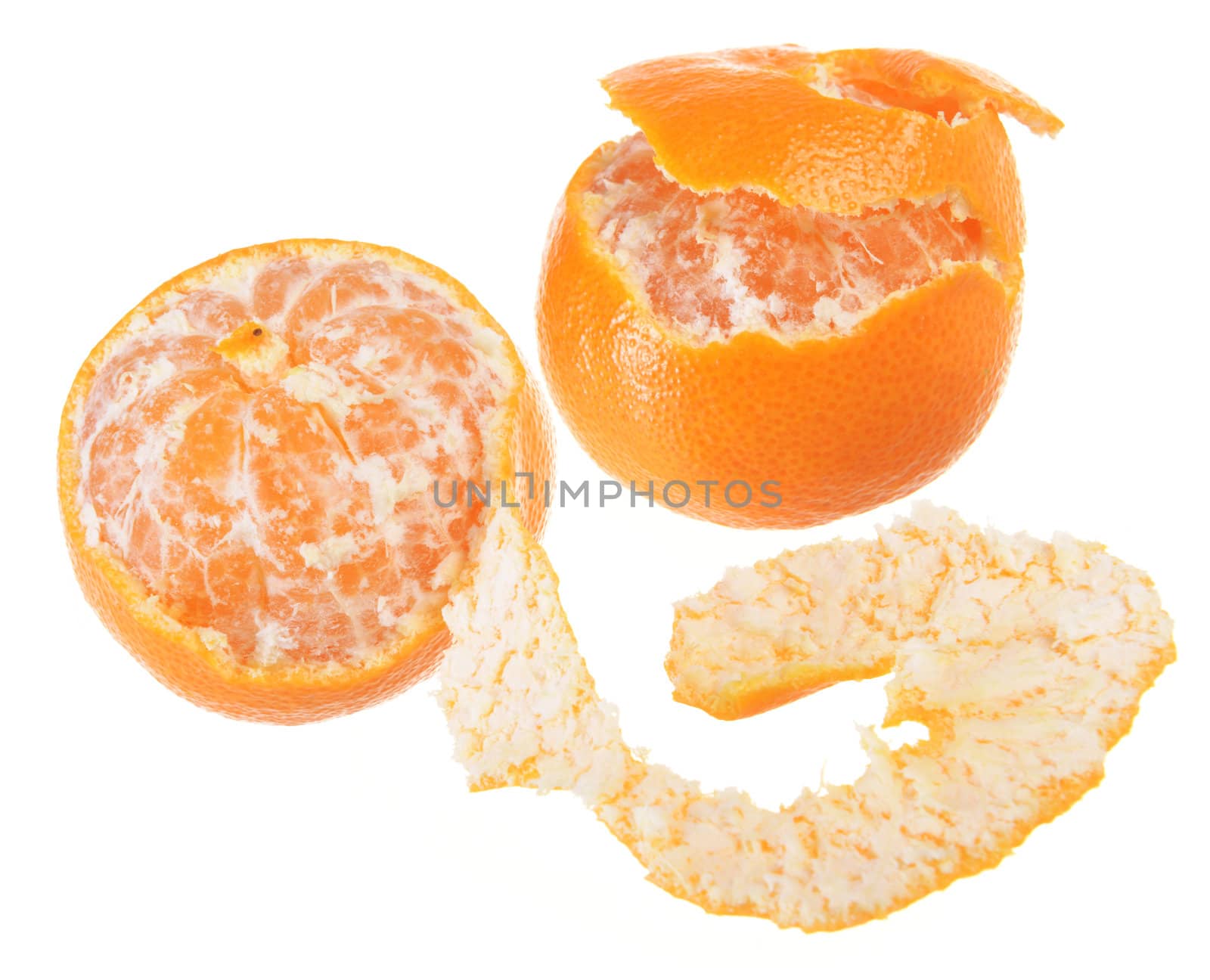 Tangerines isolated on white background