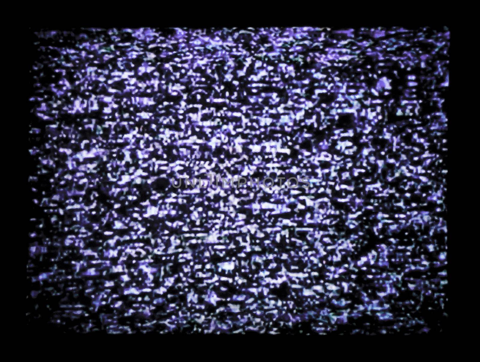 close up of tv static