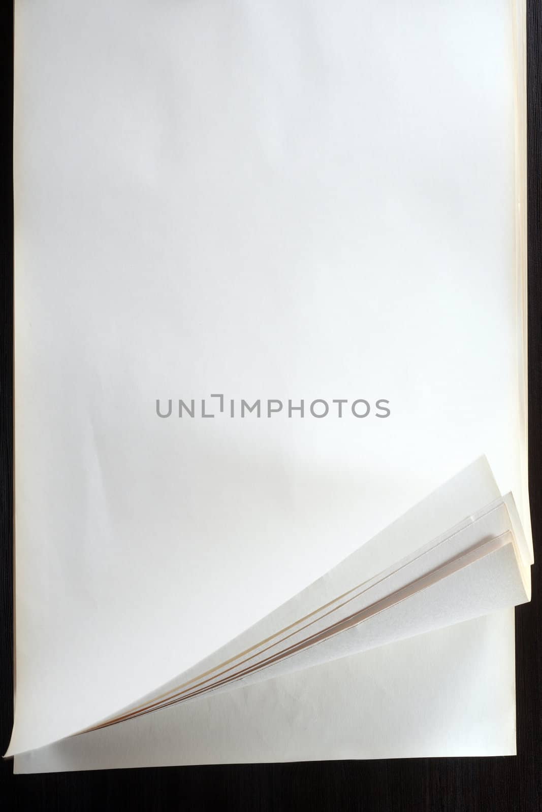 stock image of the paper curled