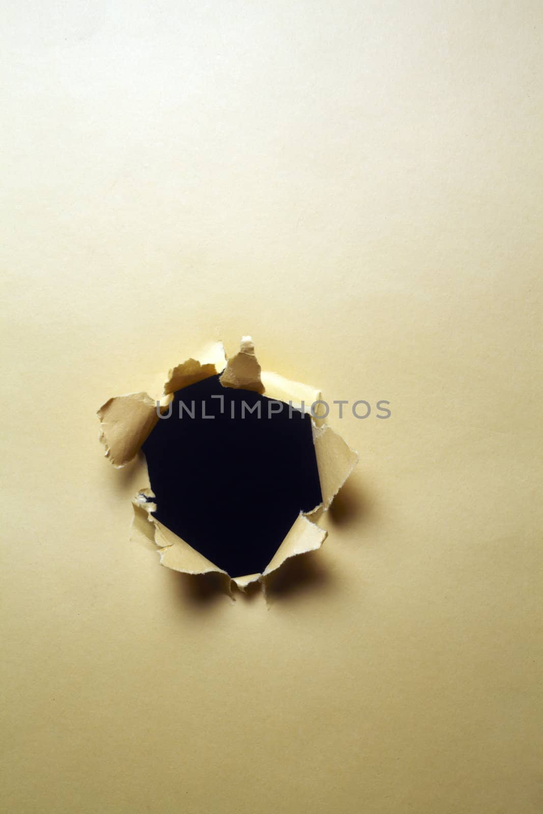 stock image hole on the paper