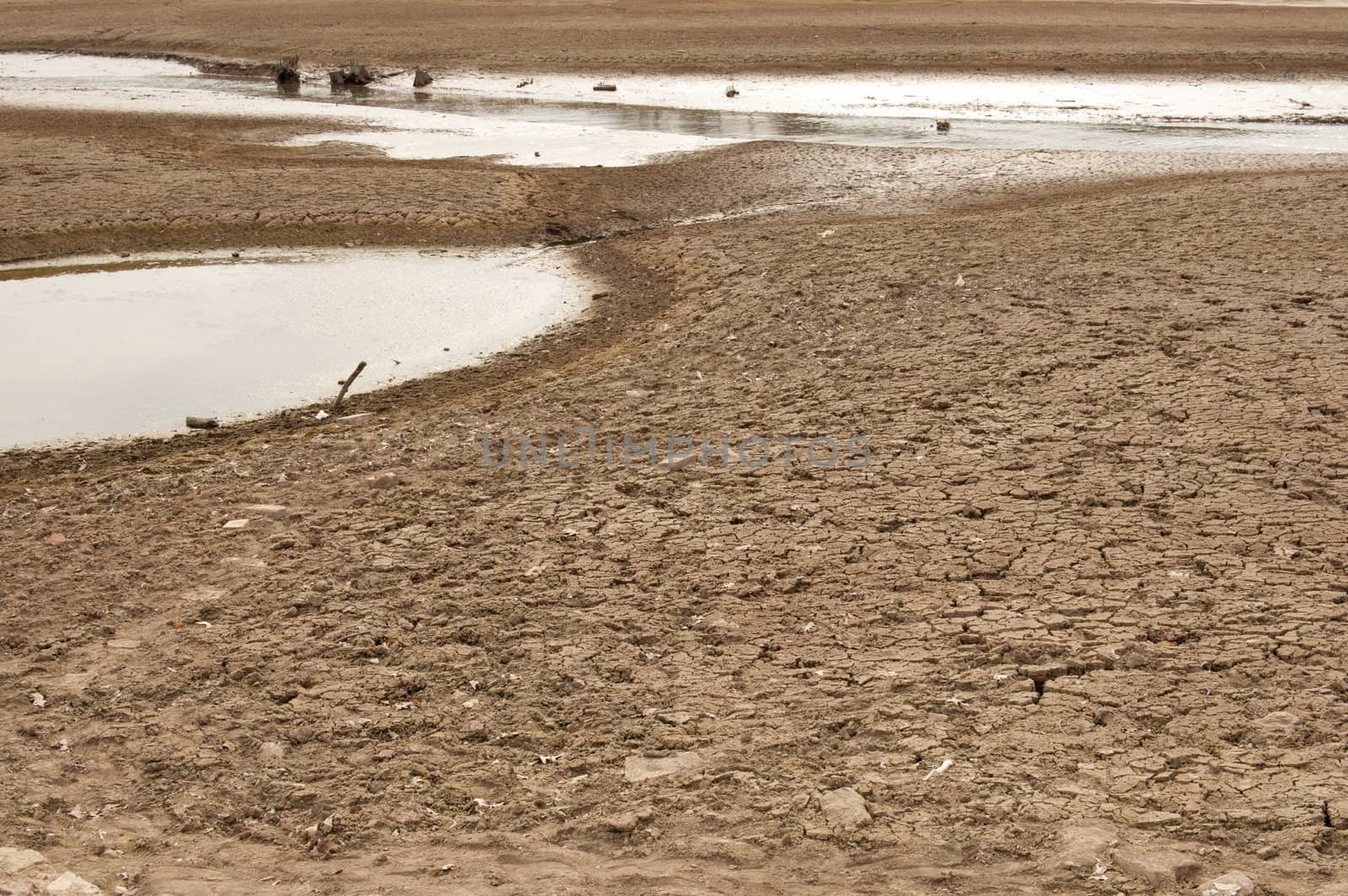 Rest of the Water on bottom of the dried lake