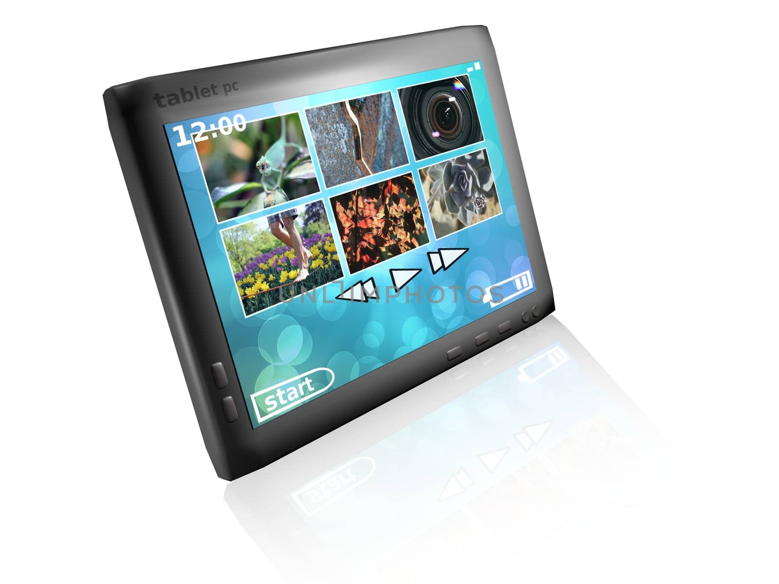 3d tablet pc with reflection by Teka77