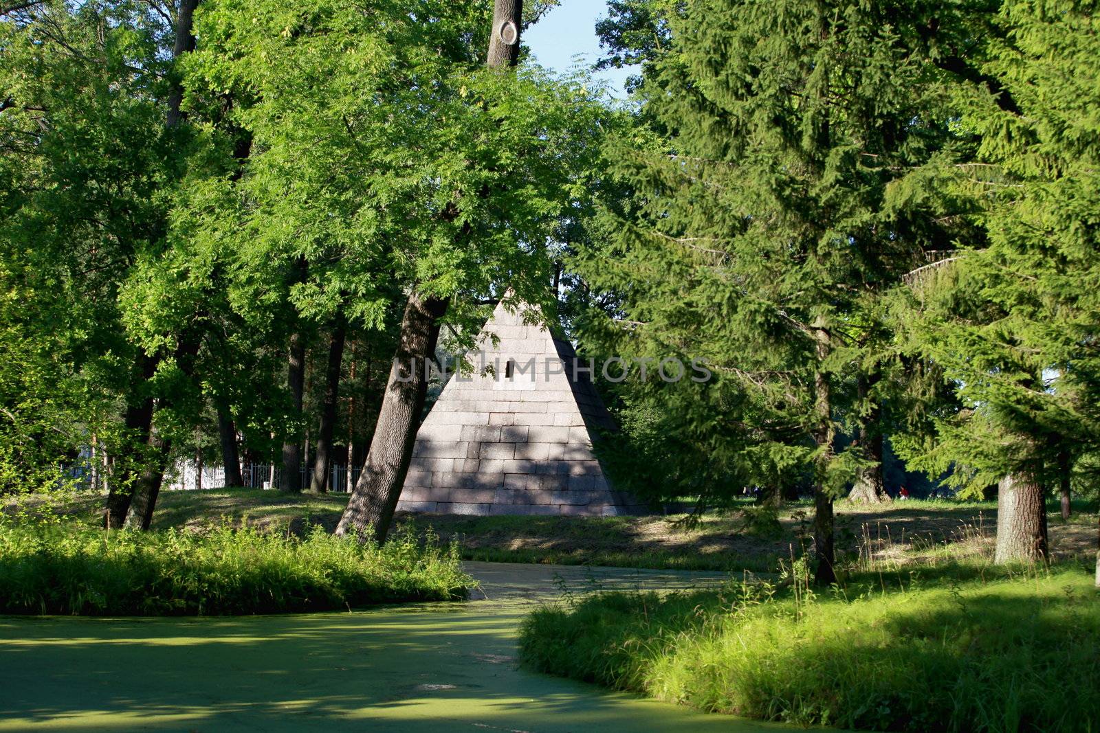 pyramid in the woods  near St. Petersburg