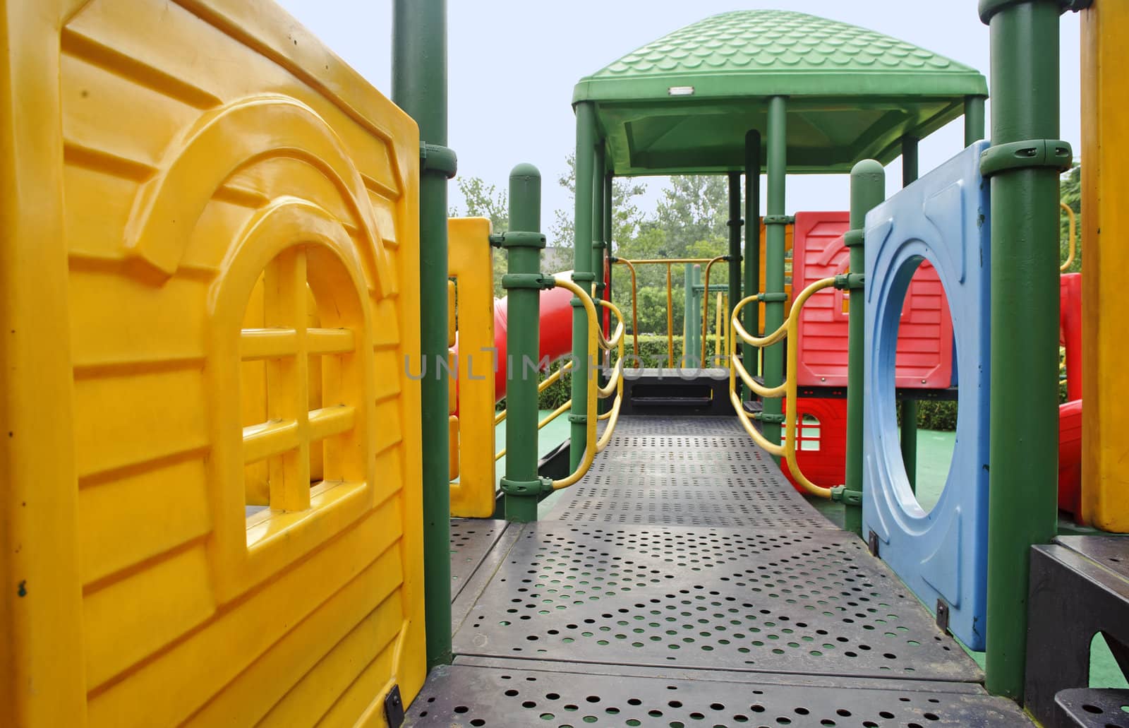 colorful children's play equipment