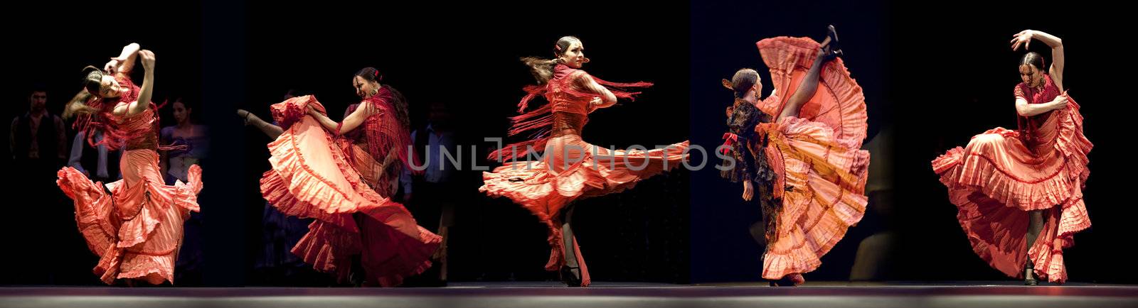 CHENGDU - DEC 28: The Ballet Troupe of Spanish Rafael Aguilar(Ballet Teatro Espanol de Rafael Aguilar) perform the best Flamenco Dance Drama "Carmen" at JINCHEN theater DEC 28, 2008 in Chengdu, China.