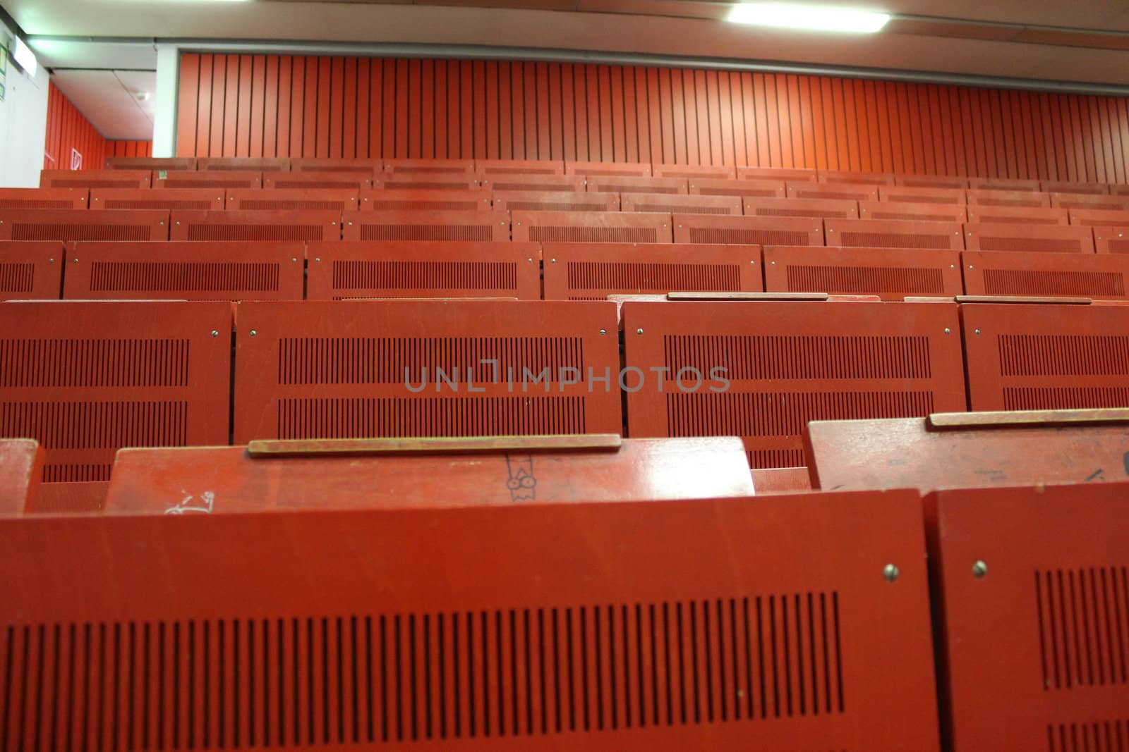 red university lecture hall by Teka77