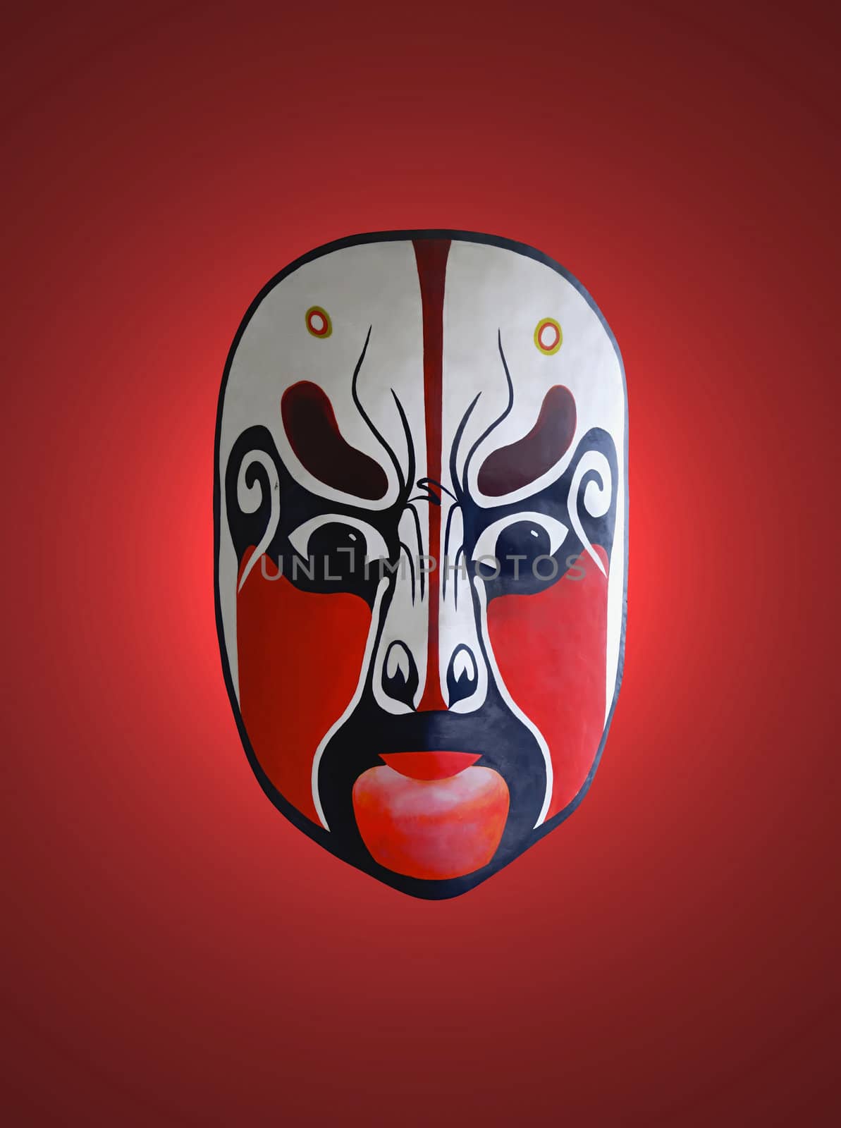 mask of chinese opera with red isolated background by jackq