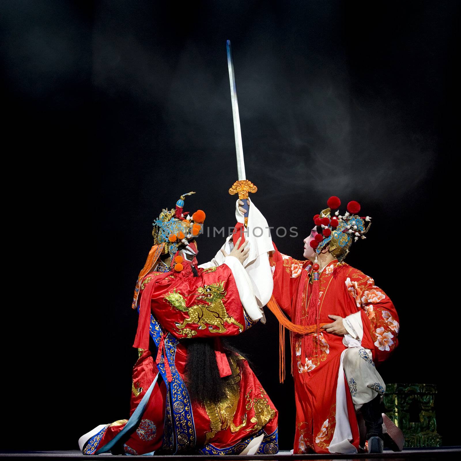 CHENGDU - OCT 26: Zhejiang Kunqu Opera theater perform Gongshunzidu at Jinsha theater.OCT 26, 2008 in Chengdu, China.
The leading role is the famous opera actor Lin Weilin.