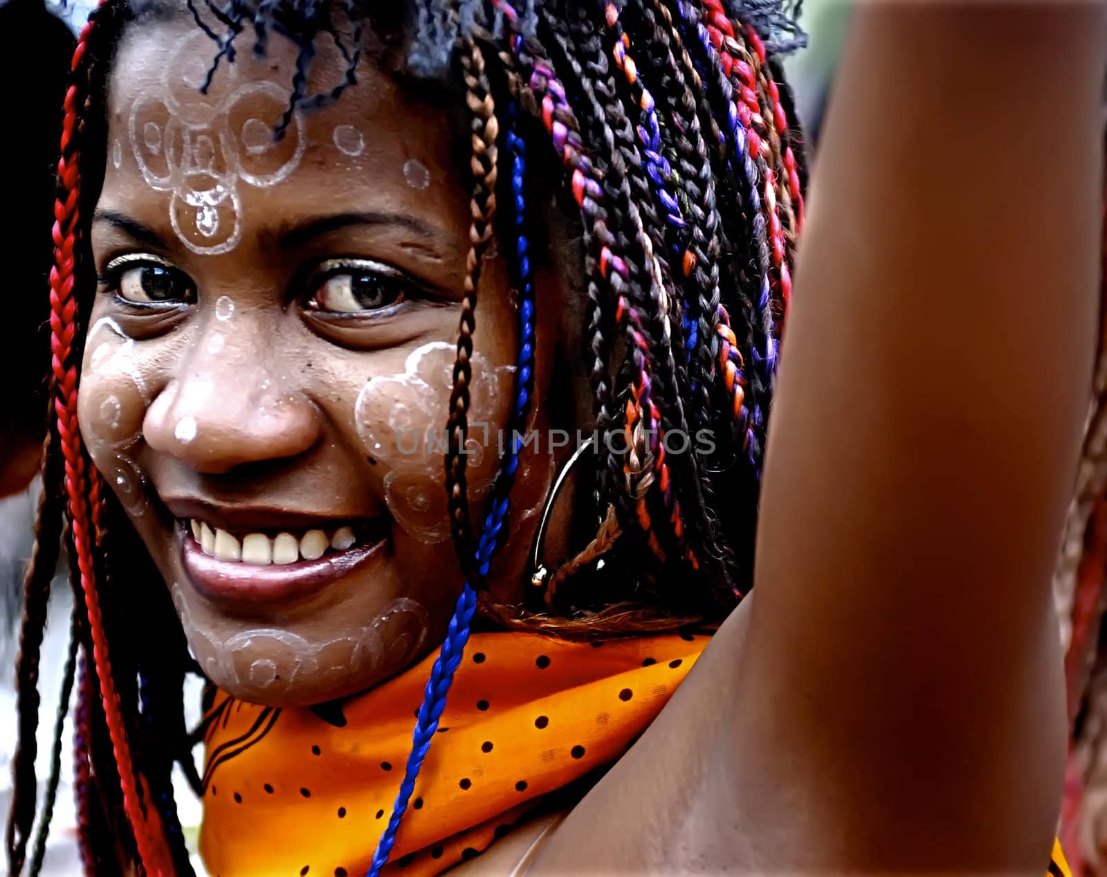 madagascan girl with colourful braids by jackq