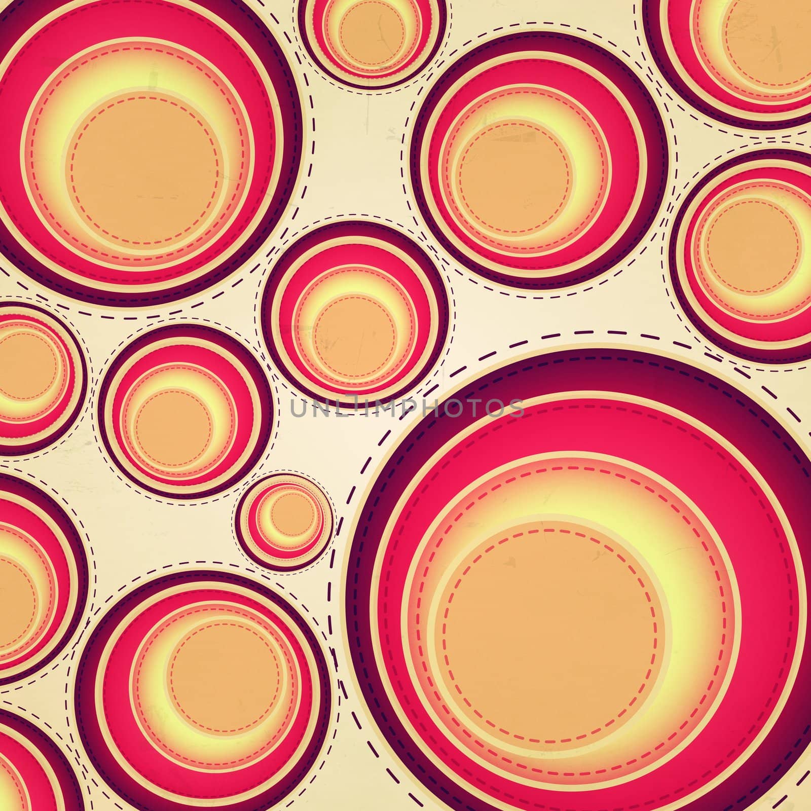 Wallpaper Vintage Abstract background different colorful circles 