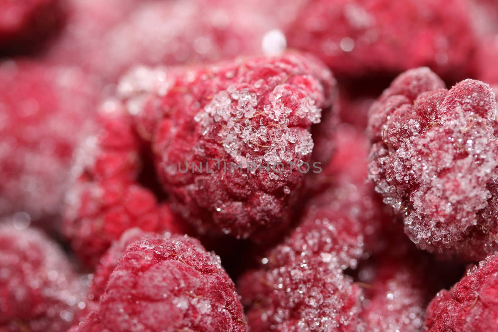 frozen raspberries by Teka77