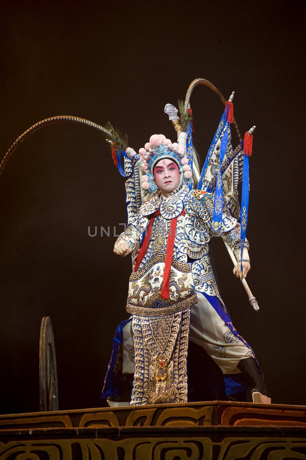 Chinese opera actor with traditional costume by jackq