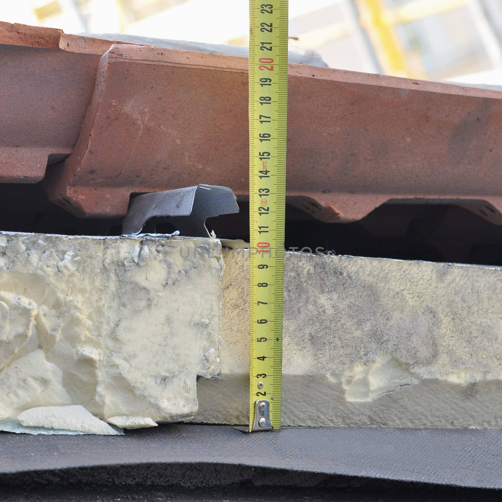 Detail of a carpenter meter used in construction industry