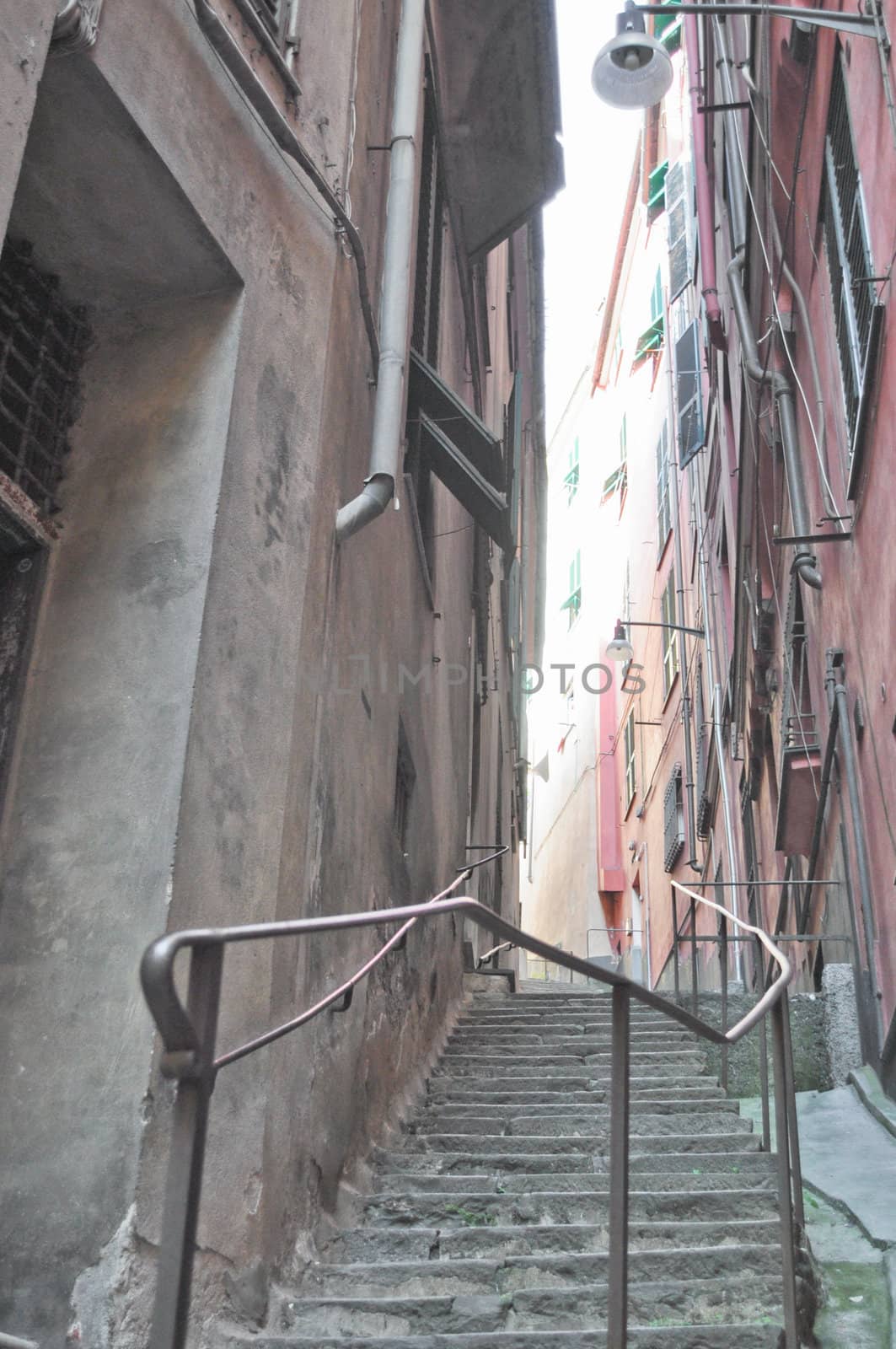 Caruggio of Genoa narrow streets in the old town