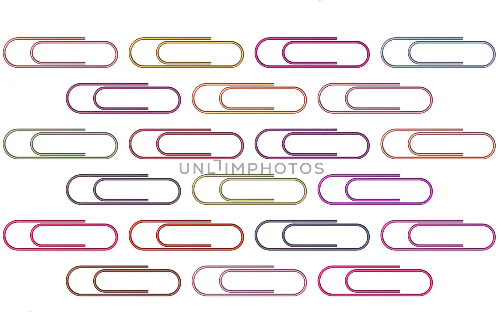 Colorful background with paper clips by velislava