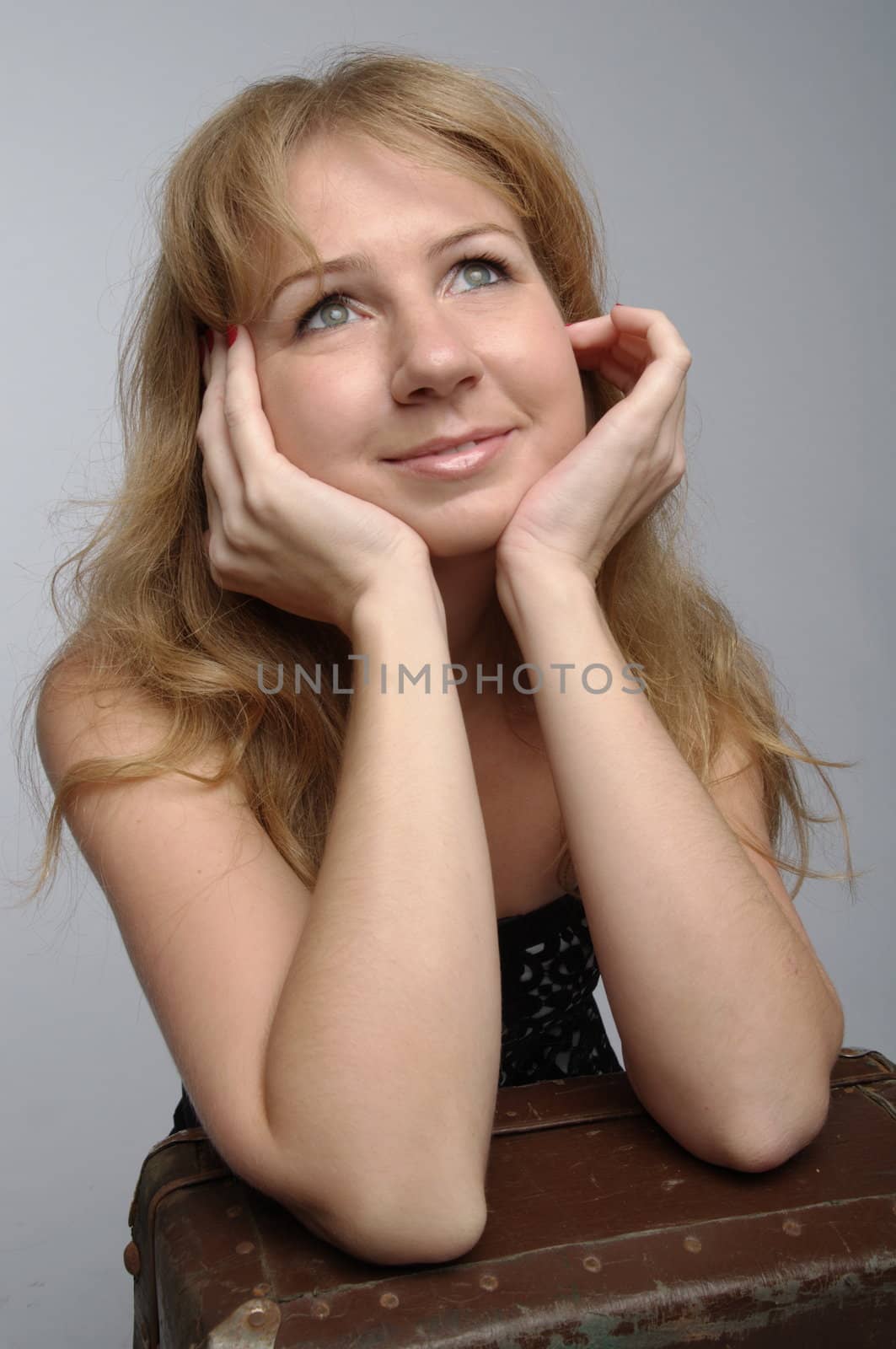The young and beautiful thoughtful girl