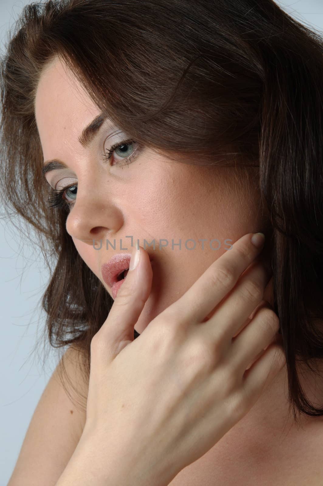 The young and beautiful thoughtful girl