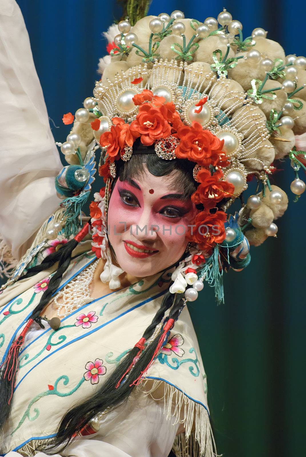 Pretty chinese opera actress with traditional costume by jackq