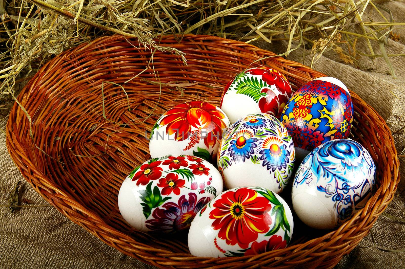 The painted eggs is a symbol of a religious holiday of Easter