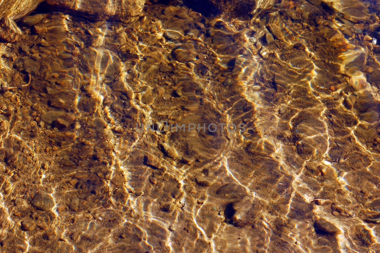 Sunlight reflection on water surface