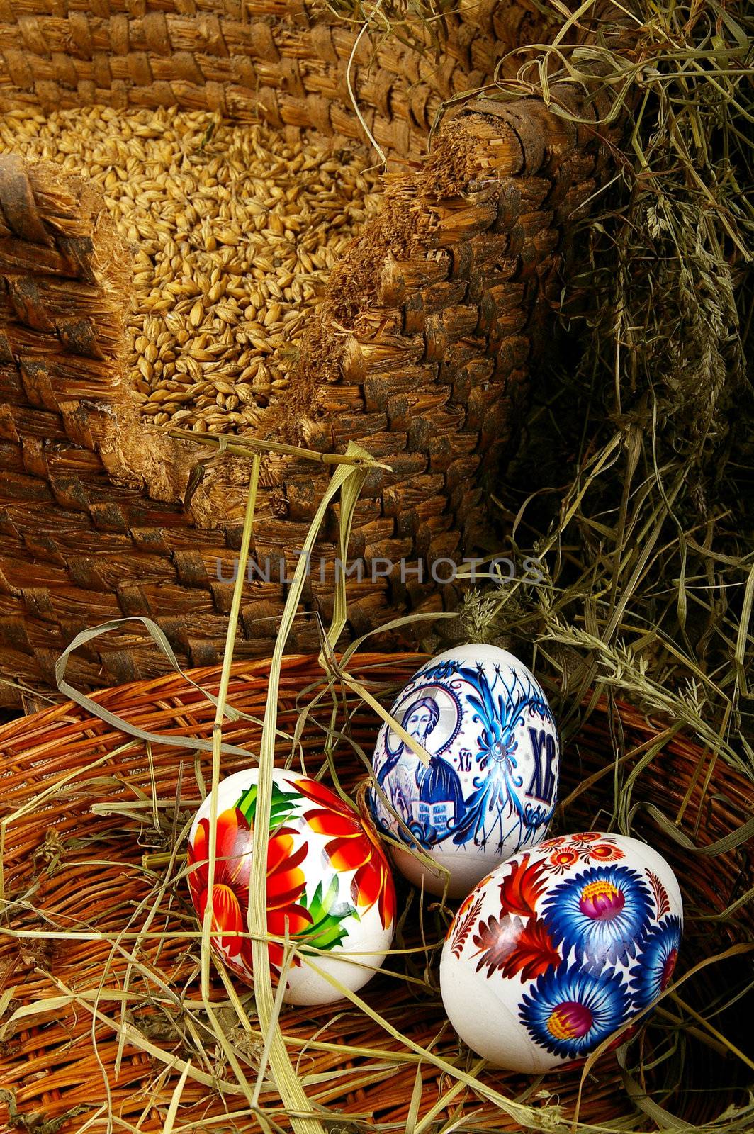 The painted eggs is a symbol of a religious holiday of Easter