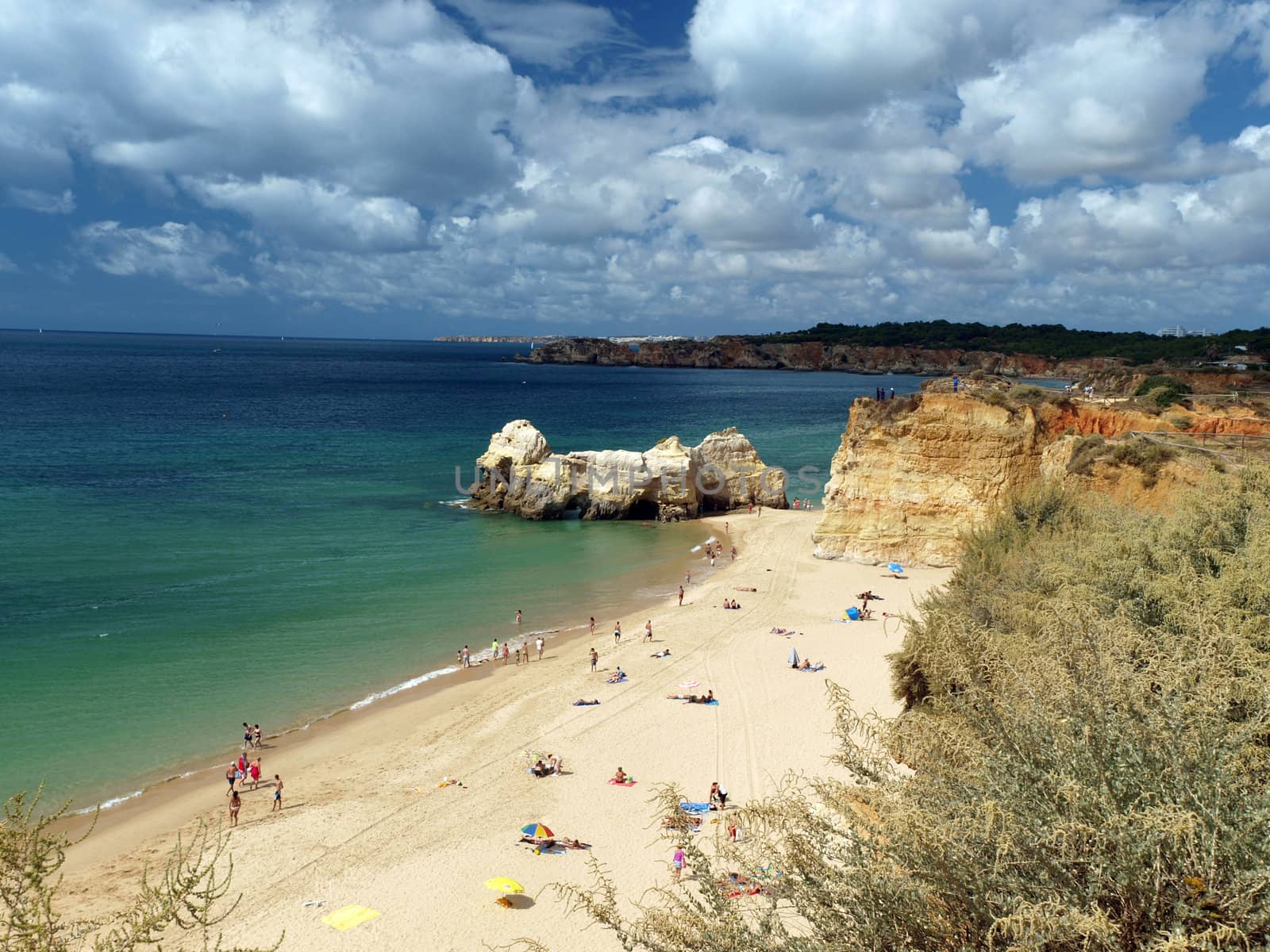 Beach of Praia da Rocha in Portimao, Algarve, Portugal