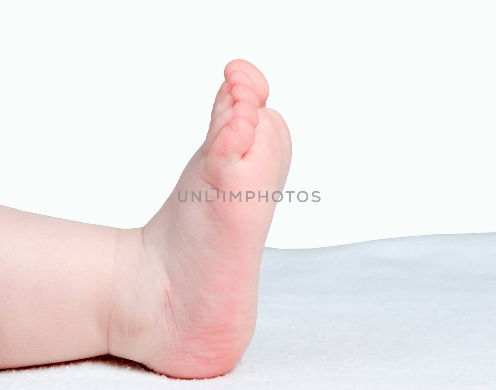 An image of baby's foots,Baby feet.Child stalk