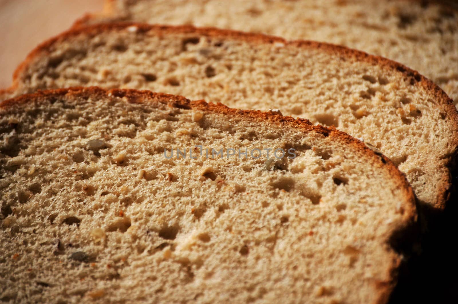 Wheat bread shown up close