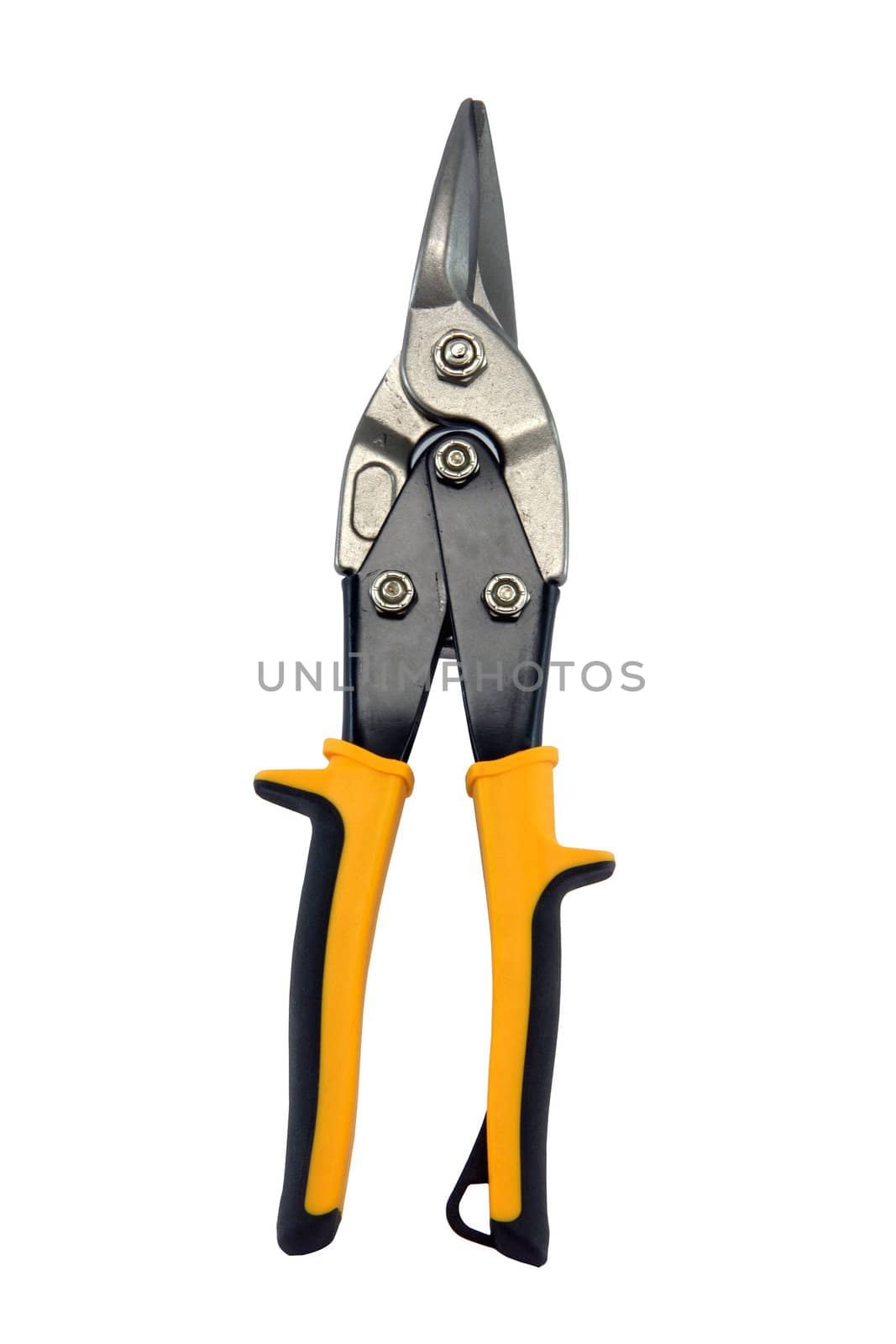 industrial heavy cutter isolated on white background with clipping path tools and hardware