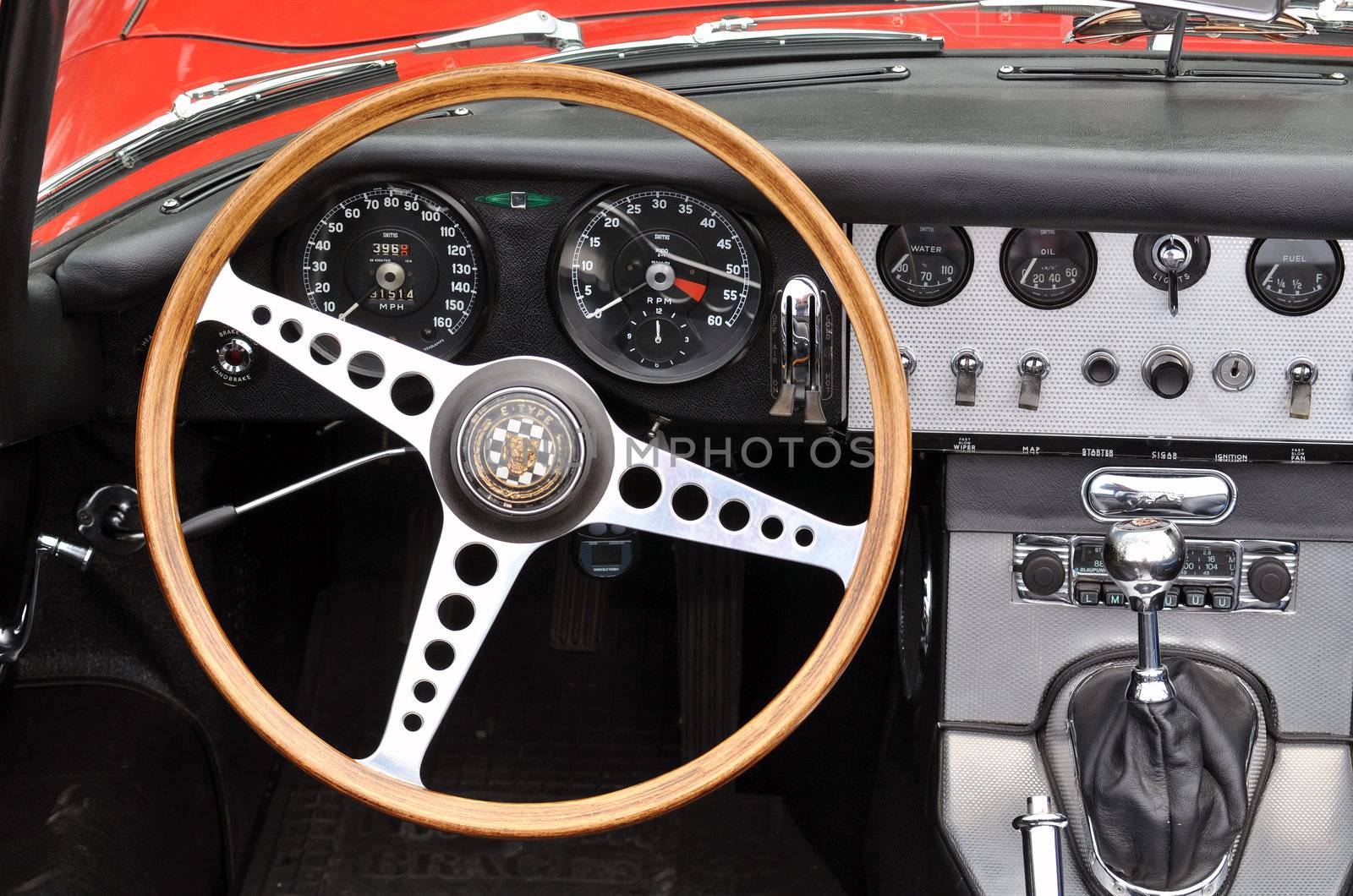Interior of Jaguar E type