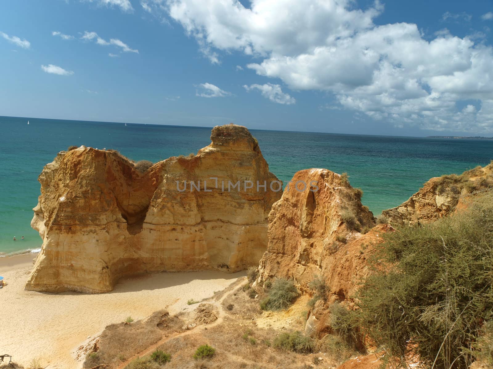 Picturesque beaches of the Algarve in Portugal