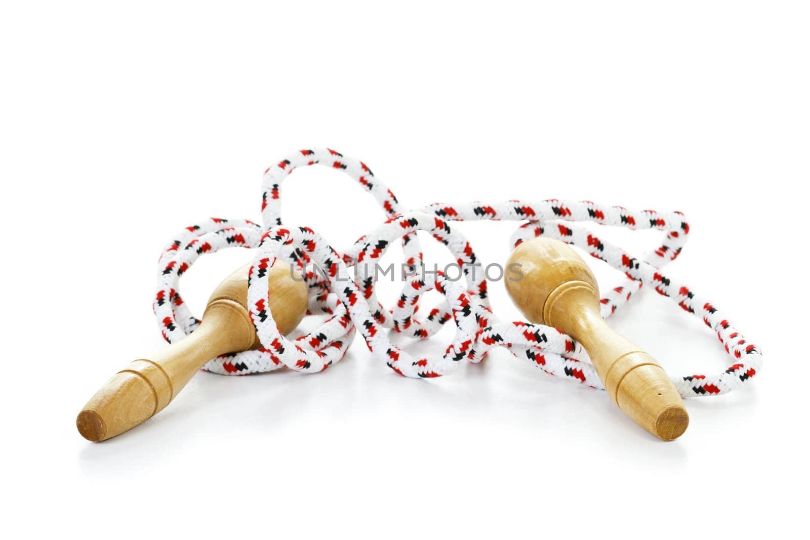 Jump rope isolated on white background 