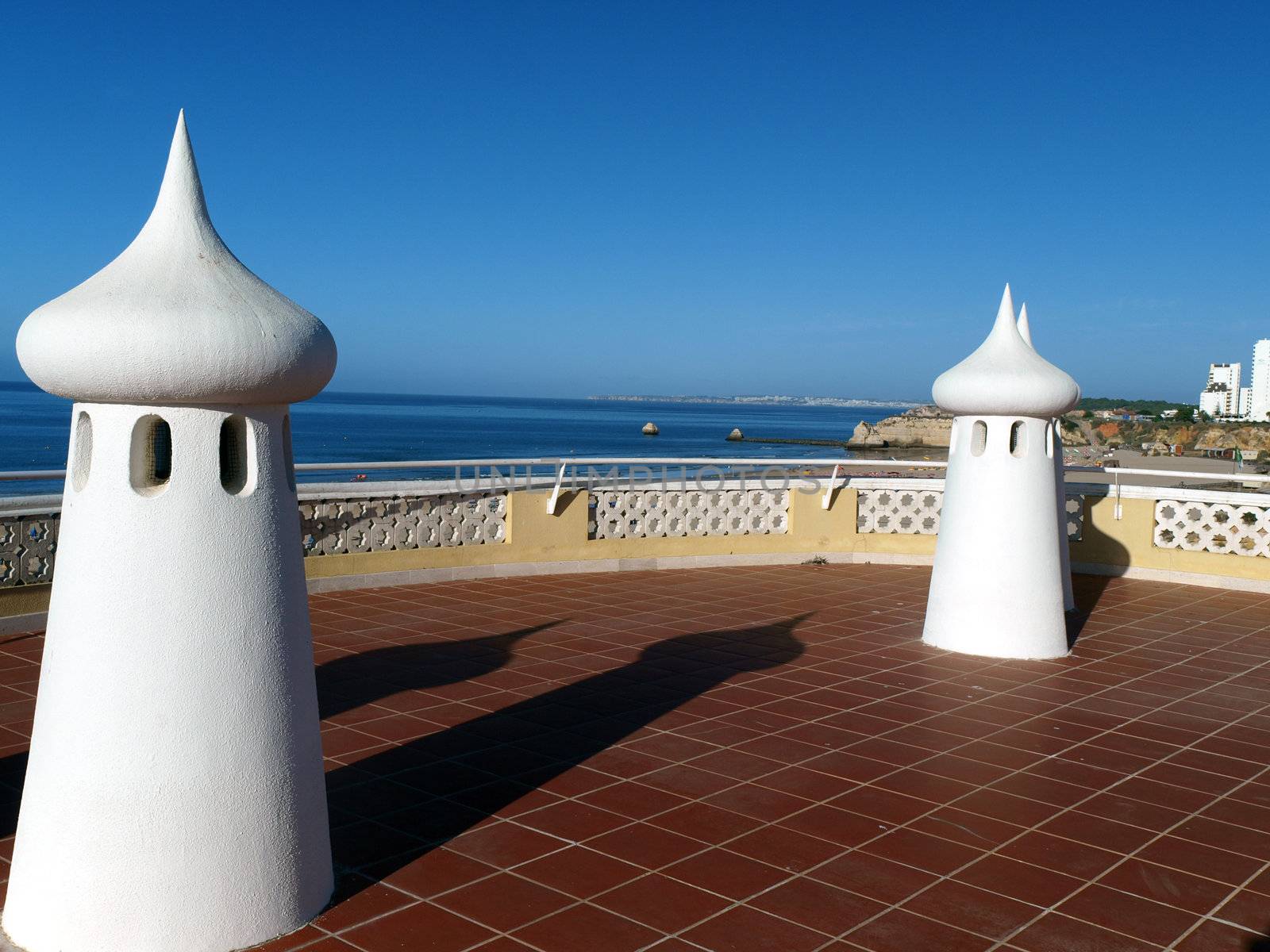 Fairy Chimneys on the terrace overlooking the sea