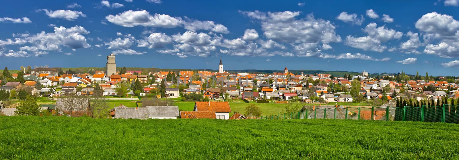 Historic Town of Krizevci colorful panorama, northern Croatia