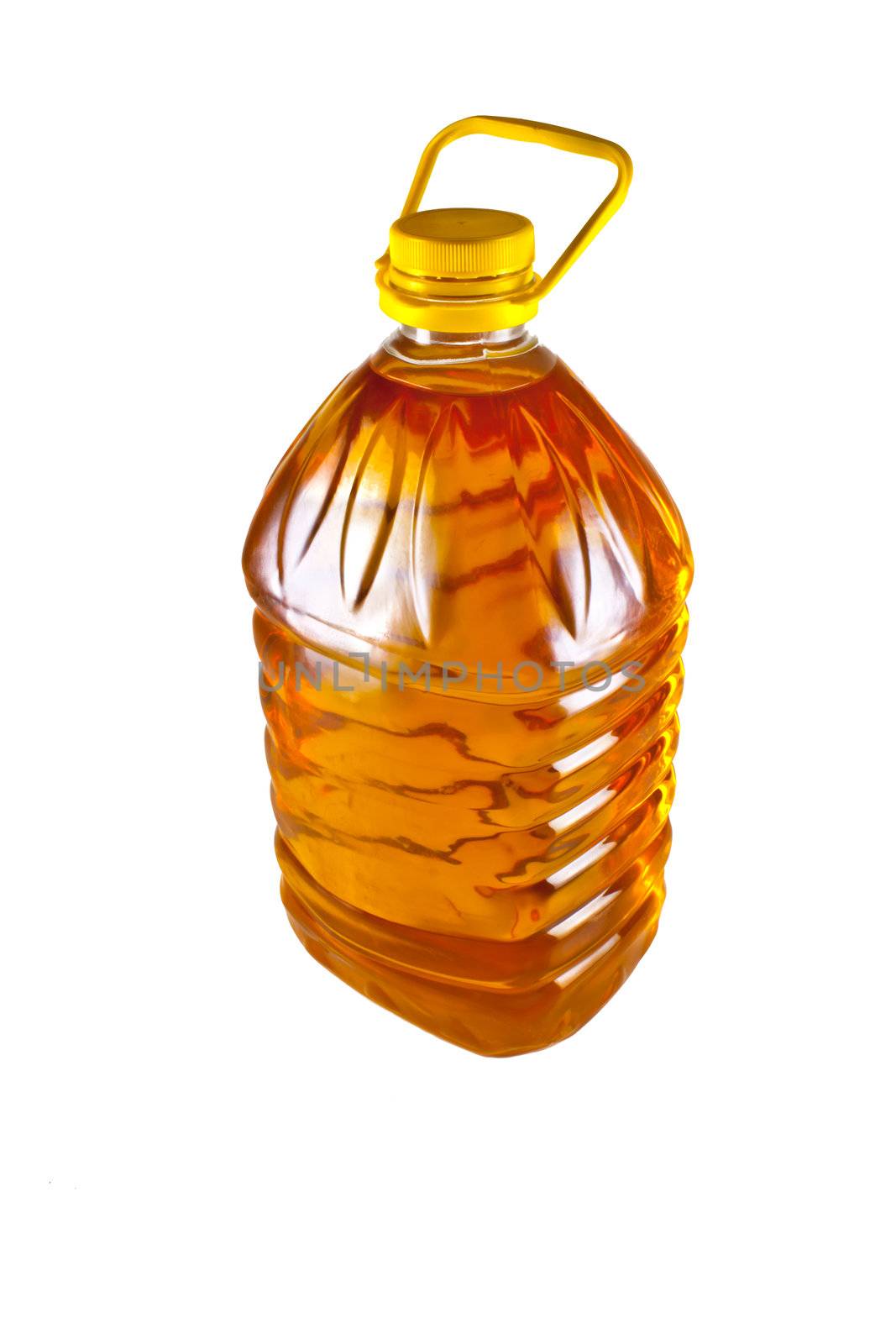 Photo of a huge bottle of sunflower-seed oil