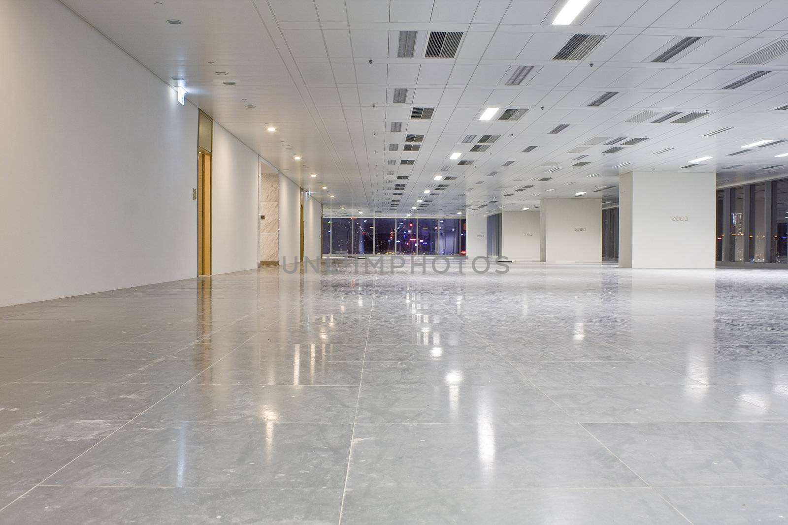 modern hall in building 