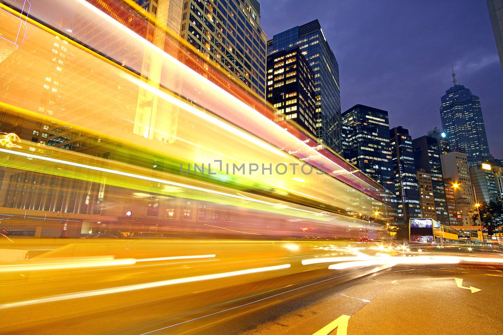 Road and traffic in downtown area
