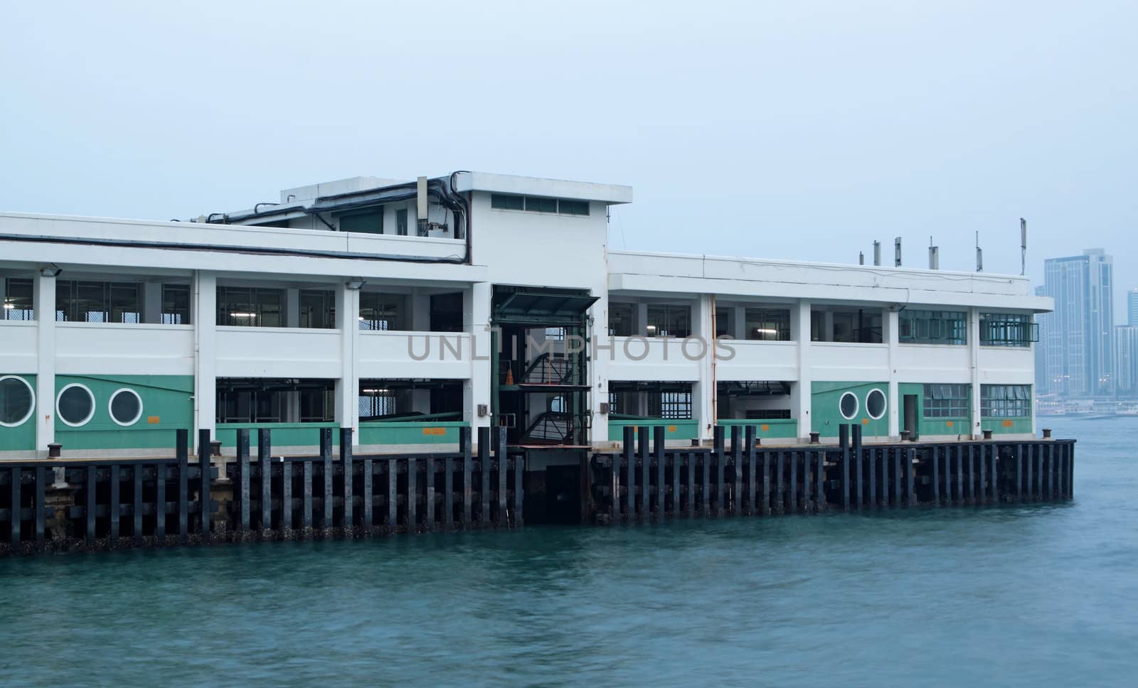 Ferry Pier to remote island of Hong Kong 