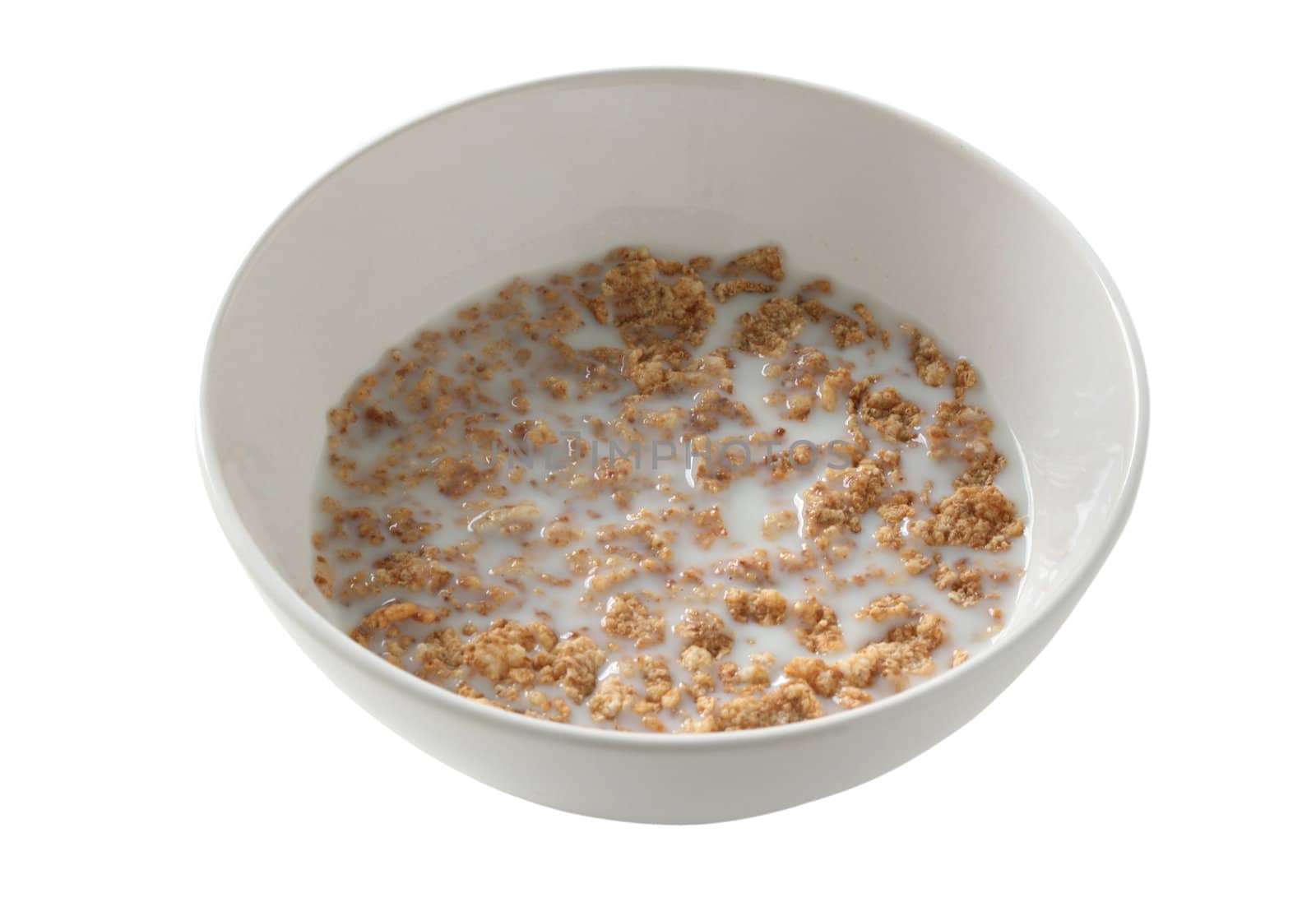 cereals with milk in bowl