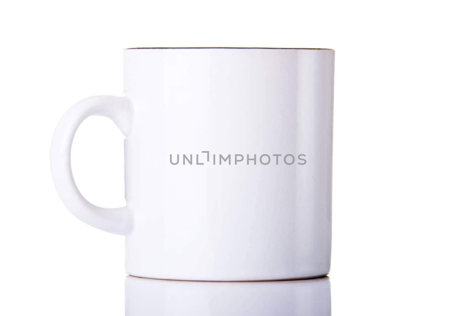 White cup, isolated on white