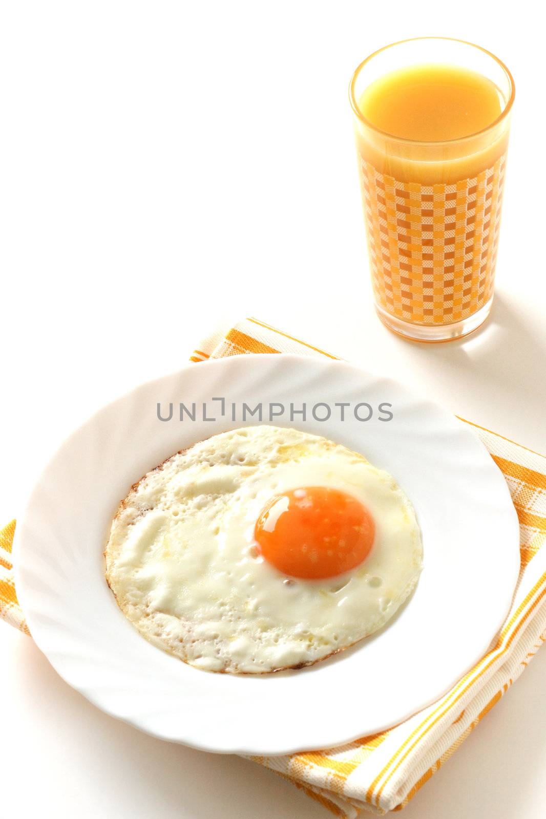 Fried egg on a plate by nataliamylova