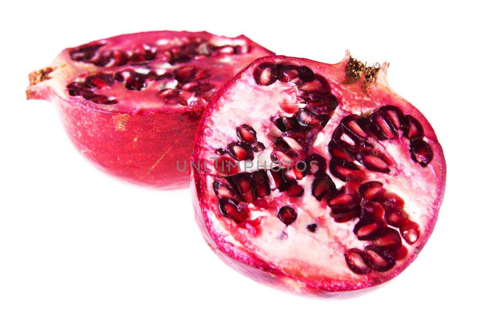 Pomegranate isolated on white background