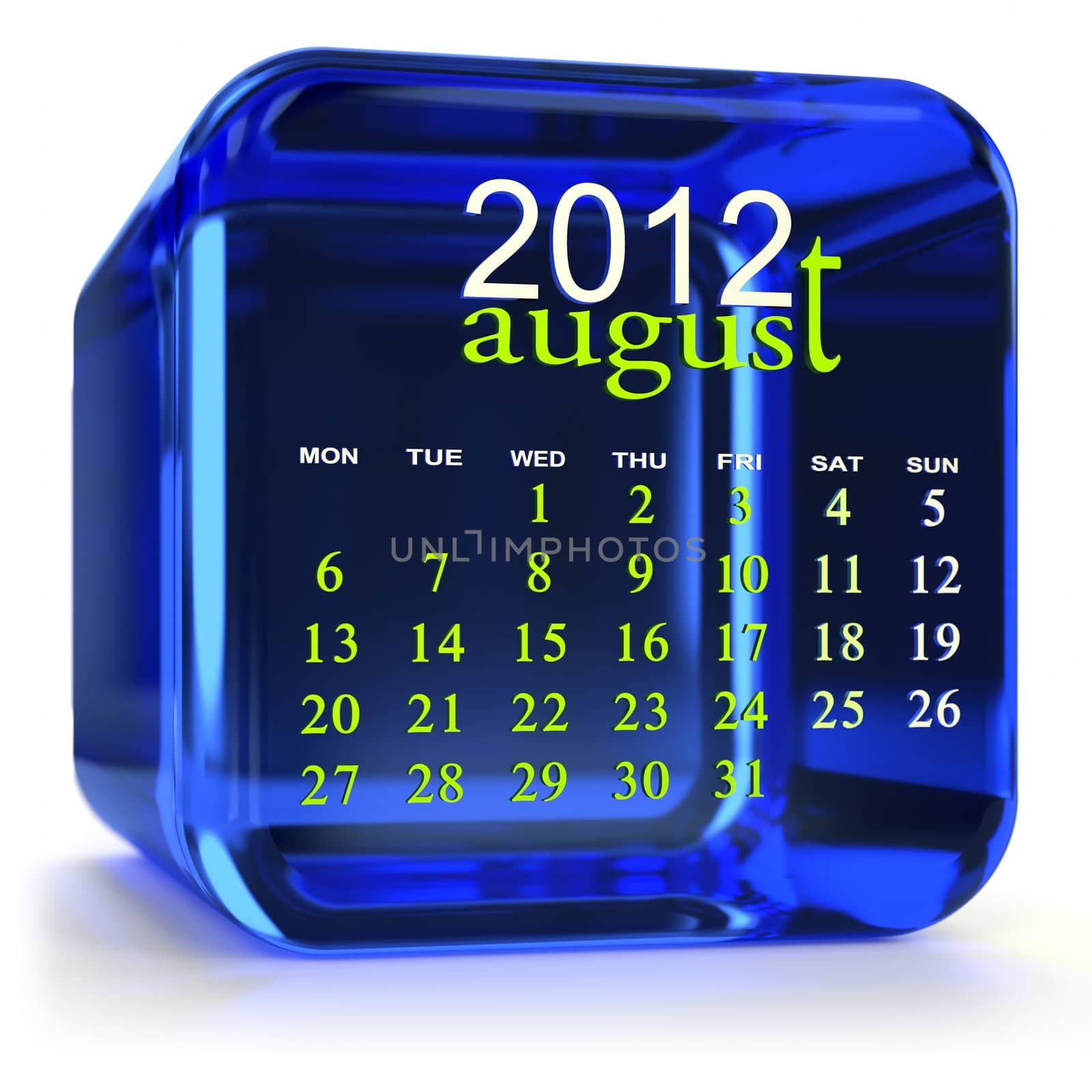 Blue August Calendar by OutStyle