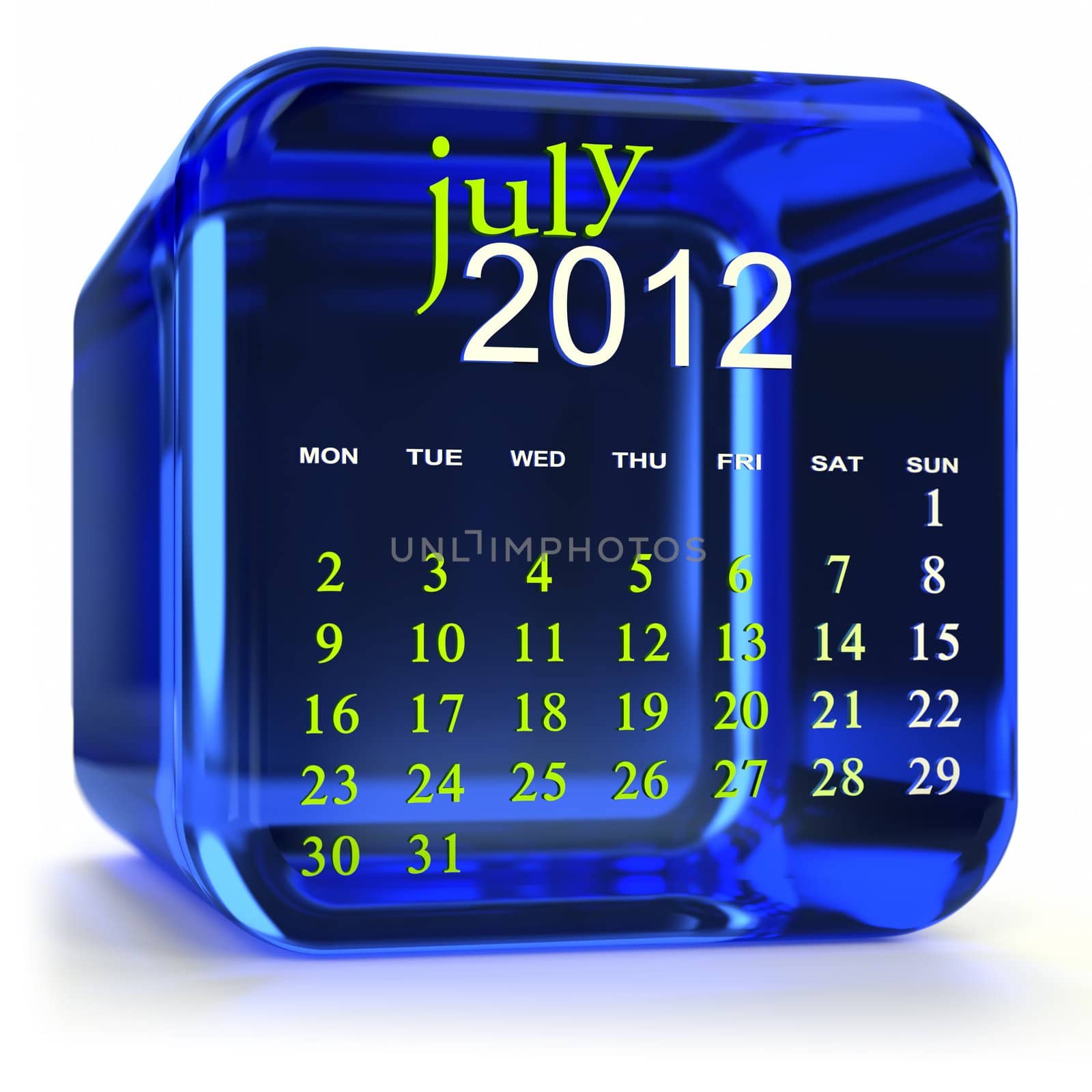 Blue July Calendar by OutStyle