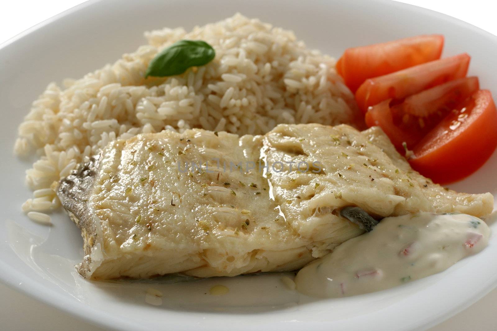 boiled codfish with rice