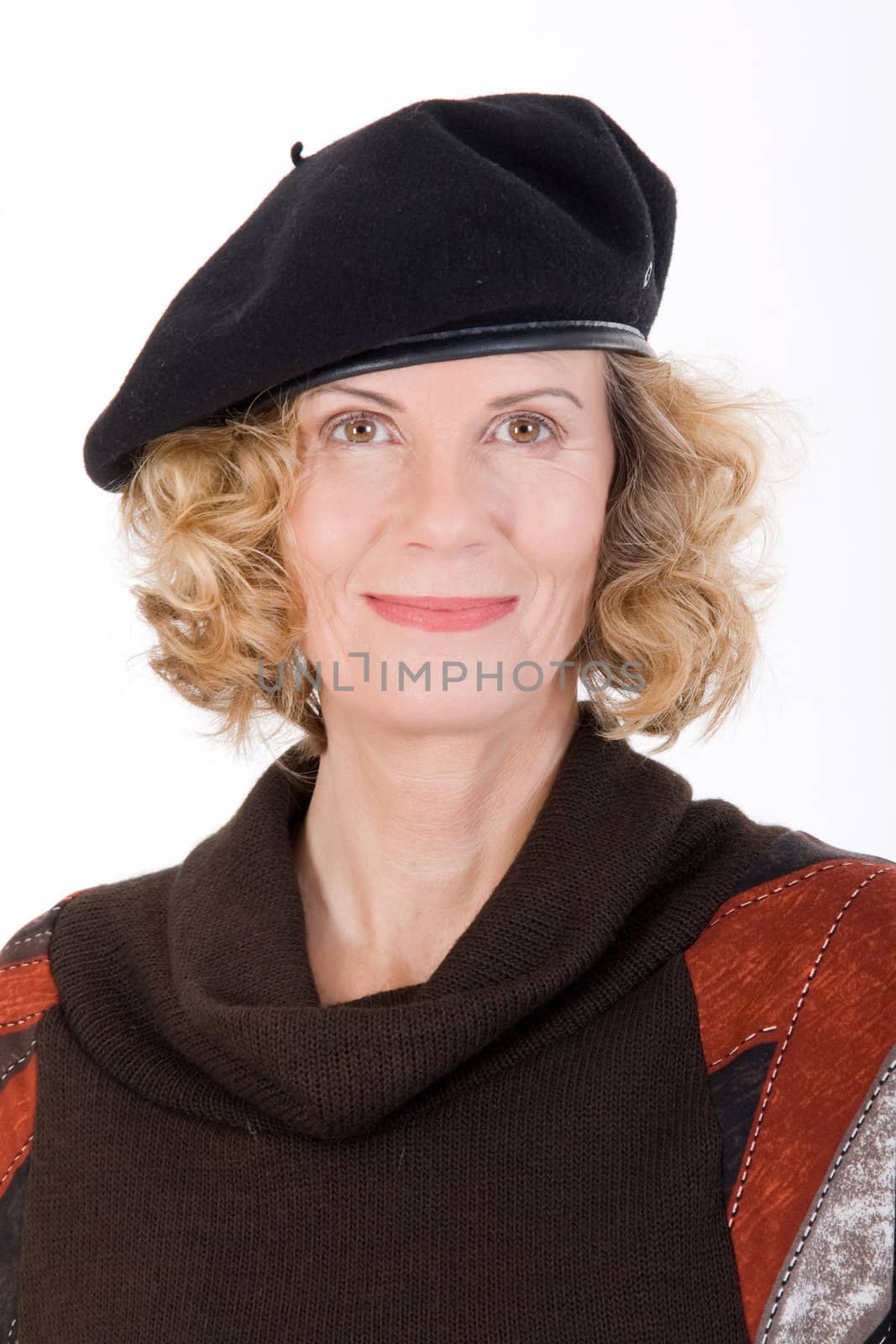 Portrait of a fashionably-dressed older woman