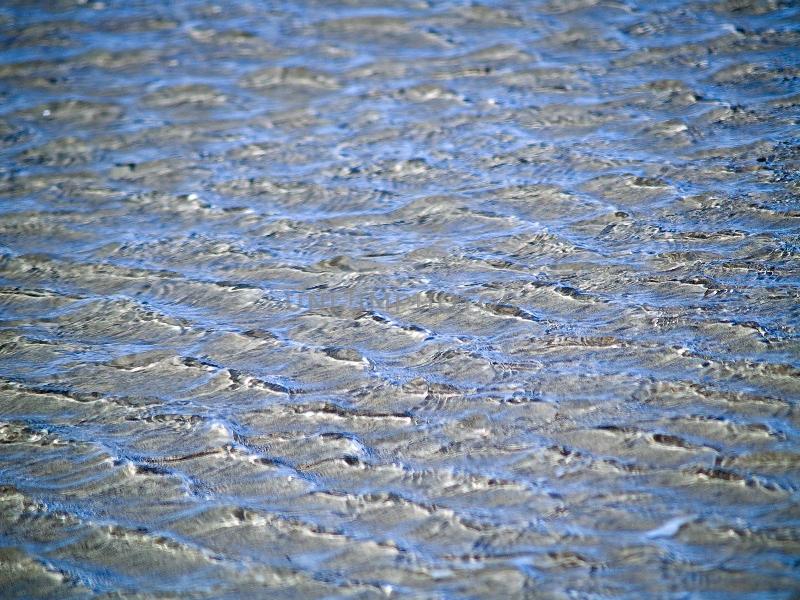 Ocean Ripples in Shallow Water on a Beach by Frankljunior