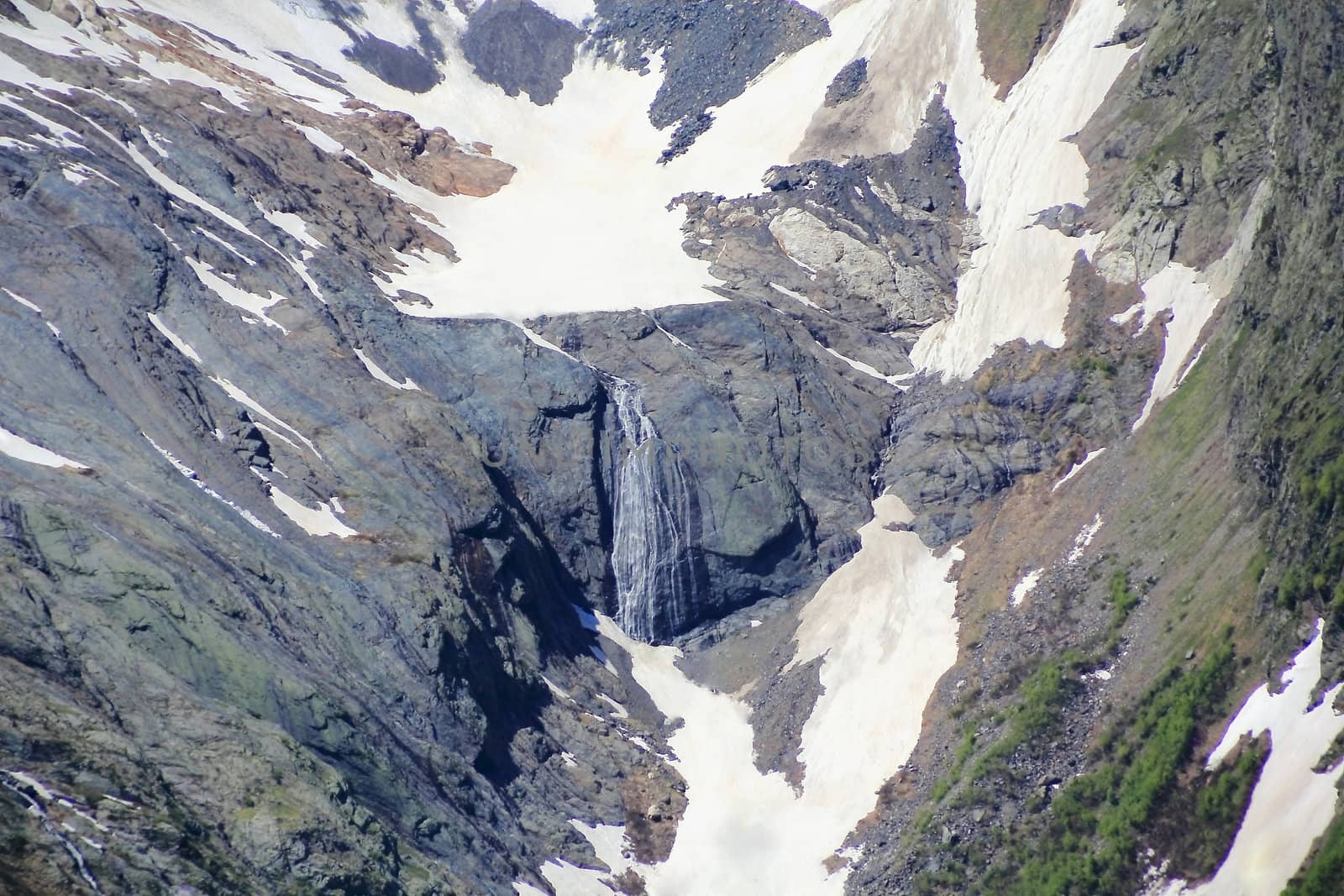 Image of snow mountains waterfall texture
