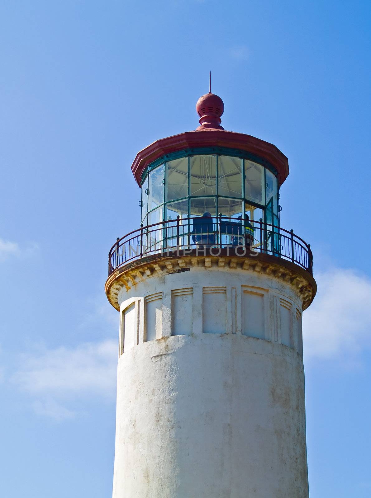 North Head Lighthouse on the Oregon Coast on a Clear, Sunny Day
