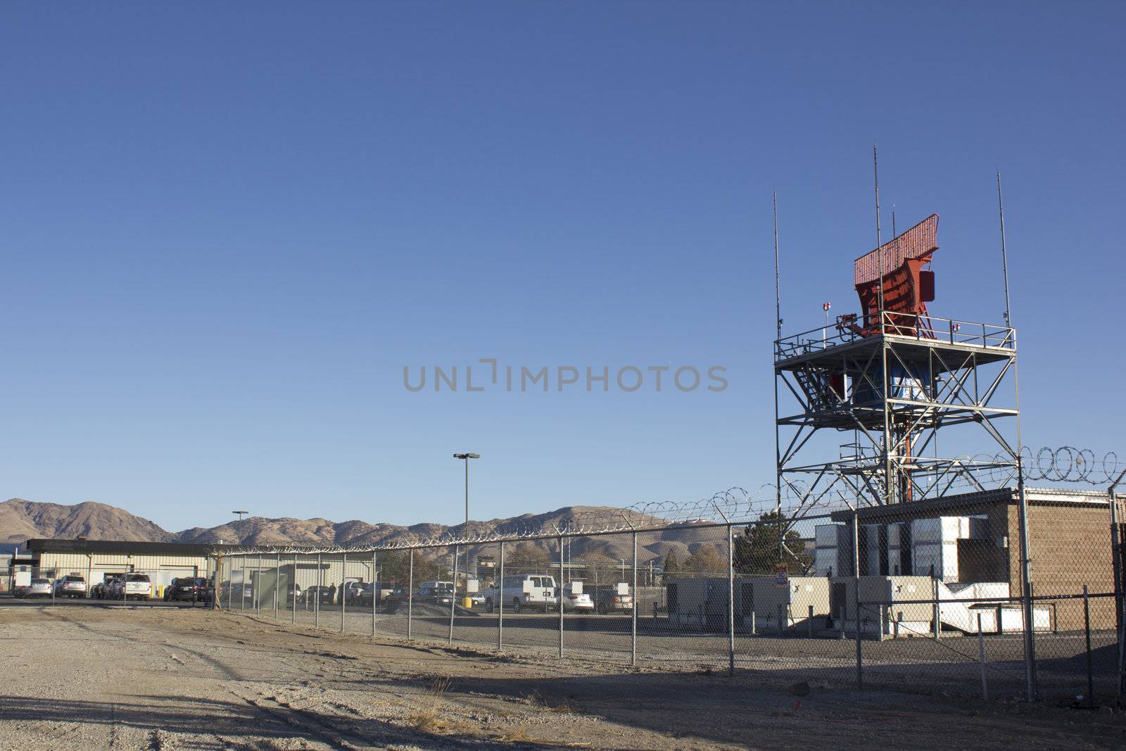 radar tower at an airport